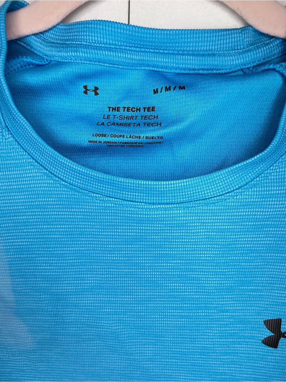 Under Armour Men’s Turquoise Performance Tee - Picture 2 of 3